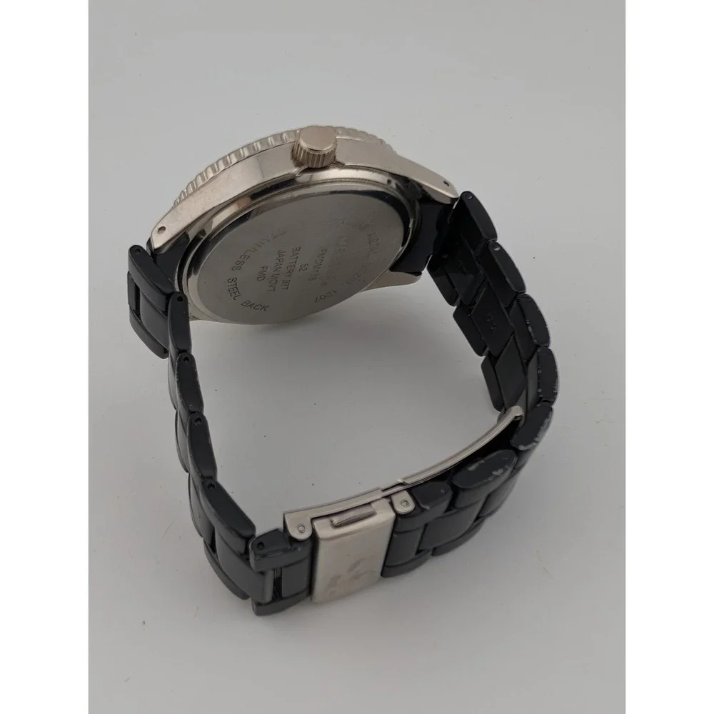 Merona Watch‎ Men 43mm Silver Case Black 7